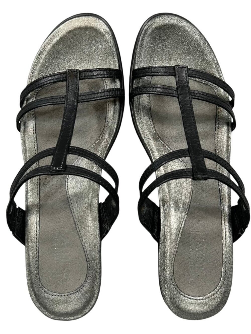 Naot Loop Black Leather Strappy Slide Sandal Size 38 - Picture 4 of 9